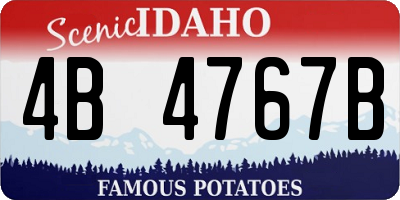 ID license plate 4B4767B