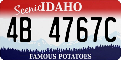 ID license plate 4B4767C