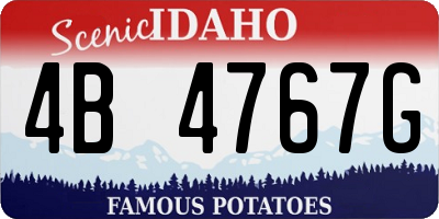 ID license plate 4B4767G