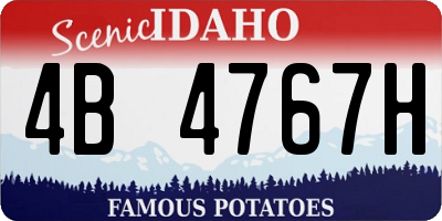 ID license plate 4B4767H