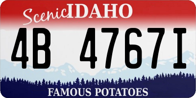 ID license plate 4B4767I