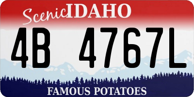ID license plate 4B4767L
