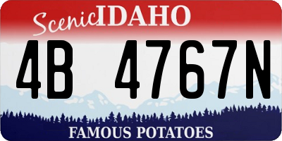 ID license plate 4B4767N