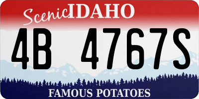 ID license plate 4B4767S