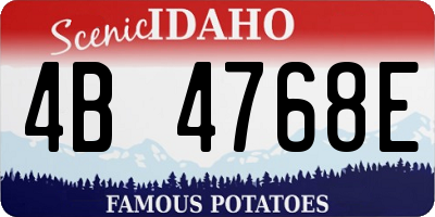 ID license plate 4B4768E