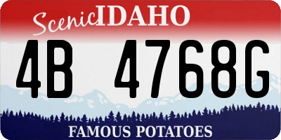 ID license plate 4B4768G