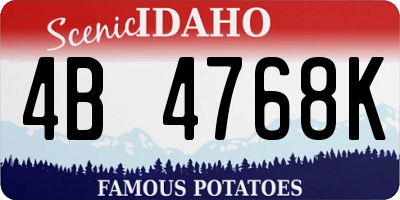 ID license plate 4B4768K