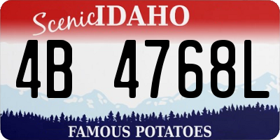 ID license plate 4B4768L