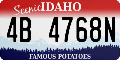 ID license plate 4B4768N