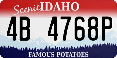 ID license plate 4B4768P