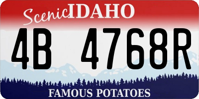 ID license plate 4B4768R