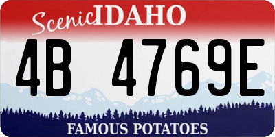 ID license plate 4B4769E