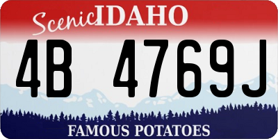 ID license plate 4B4769J