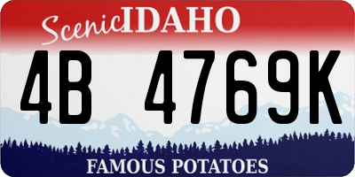 ID license plate 4B4769K
