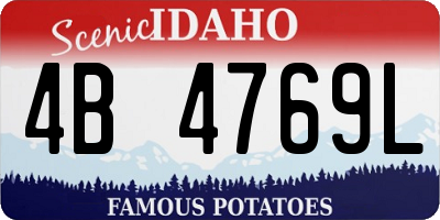 ID license plate 4B4769L