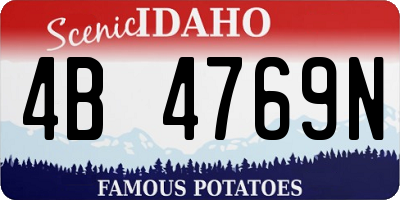 ID license plate 4B4769N