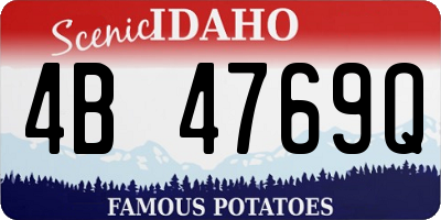 ID license plate 4B4769Q