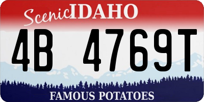 ID license plate 4B4769T