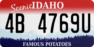 ID license plate 4B4769U