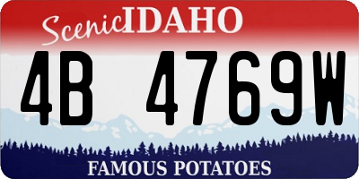 ID license plate 4B4769W