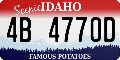 ID license plate 4B4770D