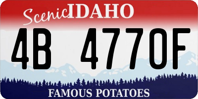 ID license plate 4B4770F