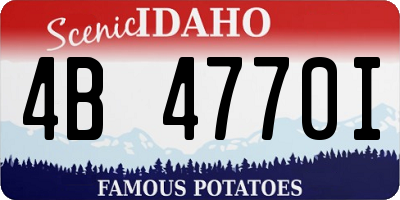 ID license plate 4B4770I