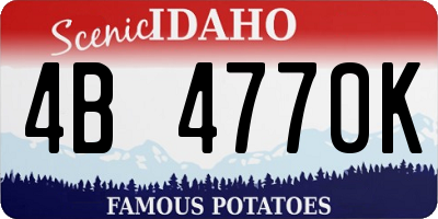 ID license plate 4B4770K