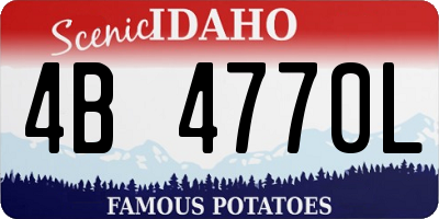 ID license plate 4B4770L