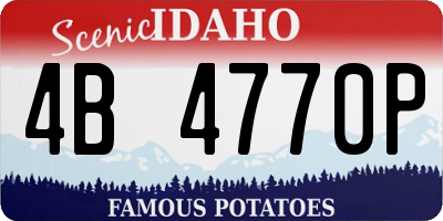 ID license plate 4B4770P