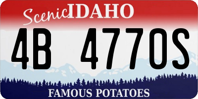 ID license plate 4B4770S