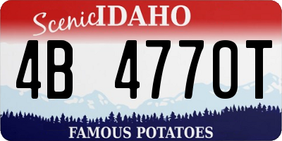 ID license plate 4B4770T