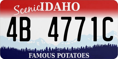 ID license plate 4B4771C