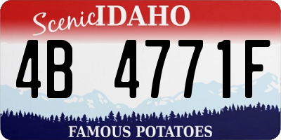 ID license plate 4B4771F