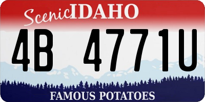 ID license plate 4B4771U