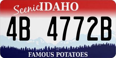 ID license plate 4B4772B