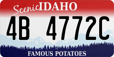 ID license plate 4B4772C