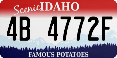 ID license plate 4B4772F
