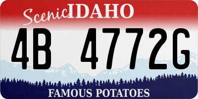 ID license plate 4B4772G