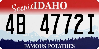 ID license plate 4B4772I