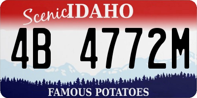 ID license plate 4B4772M