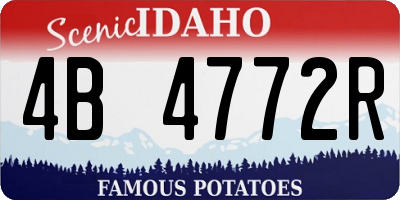 ID license plate 4B4772R
