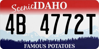 ID license plate 4B4772T