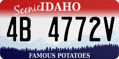ID license plate 4B4772V