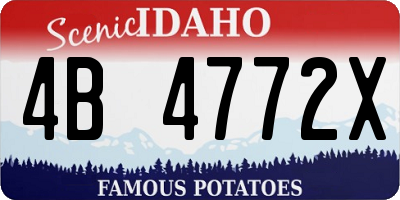 ID license plate 4B4772X