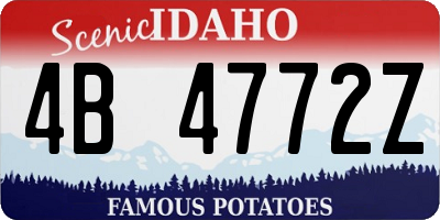 ID license plate 4B4772Z