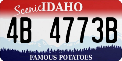ID license plate 4B4773B