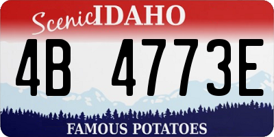 ID license plate 4B4773E