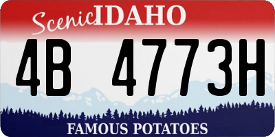 ID license plate 4B4773H