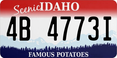 ID license plate 4B4773I